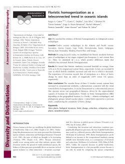 Floristic homogenization as a teleconnected trend