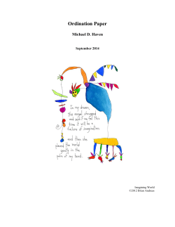 Ordination Paper &ndash; Michael Haven - First Congregational Church of