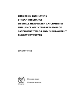 Errors in Estimating Stream Discharge in Small