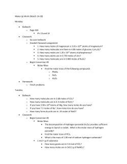 Make-Up Work (March 14-18) Monday &bull; Bellwork o Page 324 #`s 13