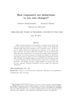 How responsive are deductions to tax rate changes?