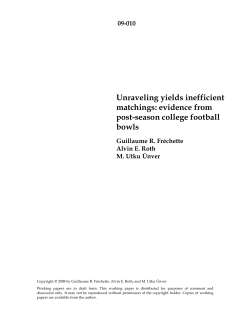 Unraveling yields inefficient matchings: evidence from post