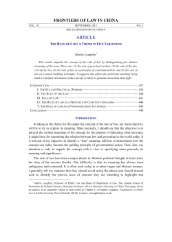 frontiers of law in china