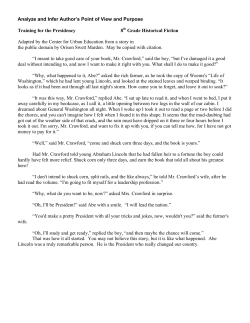 Grade 8 Analyze and Infer Author`s Point of View and Purpose