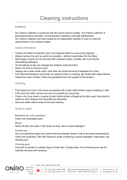 Cleaning instructions