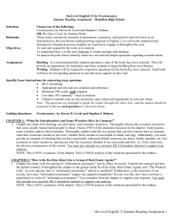 Pre-AP Honors English 10