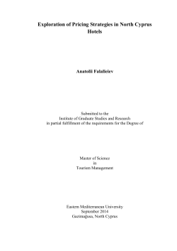 Exploration of Pricing Strategies in North Cyprus Hotels