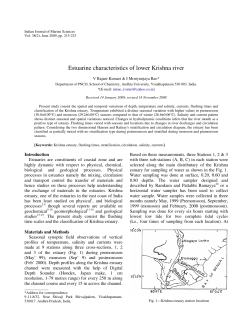 Estuarine characteristics of lower Krishna river