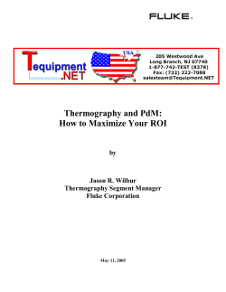 Thermography and PdM: How to Maximize Your ROI