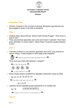 Division - Southwick Primary School