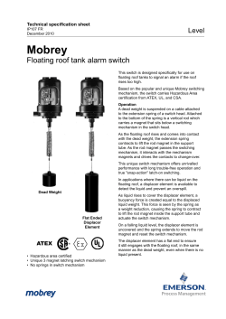 Mobrey Floating roof tank alarm switch