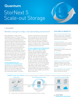StorNext Scale-out Storage - Quantum iQ