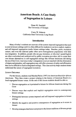 American Beach: A Case Study of Segregation in Leisure