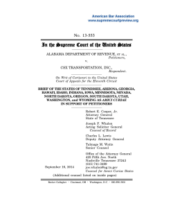 Brief for the States of Tennessee, Arizona, Georgia, Hawai`i, Idaho