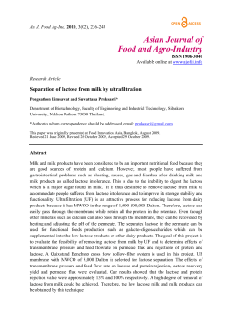Separation of lactose from milk by ultrafiltration
