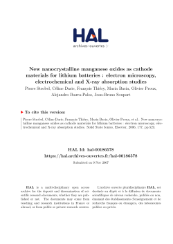 New nanocrystalline manganese oxides as cathode materials