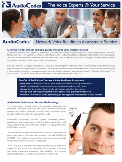 Network Voice Readiness Assessment