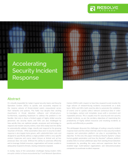 Accelerating Security Incident Response