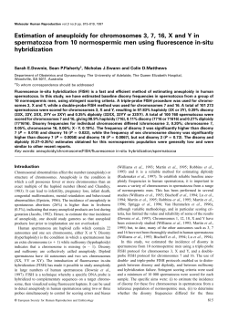 Estimation of aneuploidy for chromosomes 3, 7, 16, X and Y in