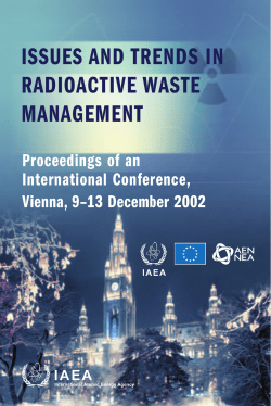 ISSUES AND TRENDS IN RADIOACTIVE WASTE MANAGEMENT