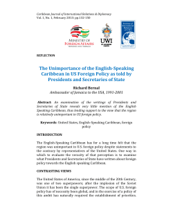 The Unimportance of the English Caribbean in US Foreign Policy as
