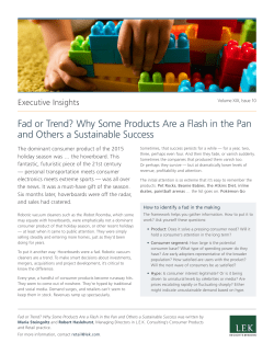 Fad or Trend? - L.E.K. Consulting