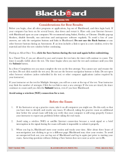 Considerations for Best Results Before the Exam