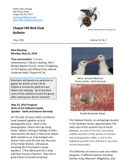 May - Chapel Hill Bird Club