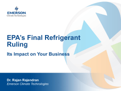 EPA`s Final Refrigerant Ruling