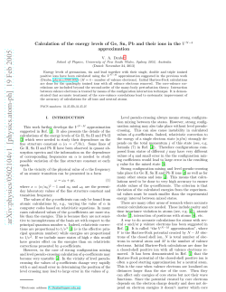 Calculation of the energy levels of Ge, Sn, Pb and their ions in the