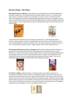 My Life in Books – Mrs Moses