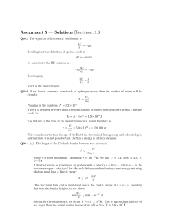 Assignment 5 &mdash; Solutions [Revision : 1.3]