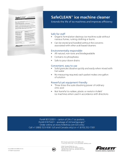 SafeCLEAN™ ice machine cleaner
