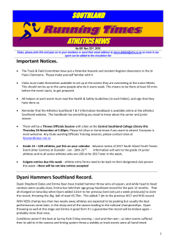 southland athletics news - Sports Technology Group