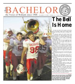 BACHELOR the - Wabash College