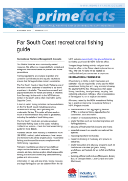 Far South Coast Recreational Fishing Guide (Primefact 872)