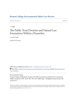 The Public Trust Doctrine and Natural Law
