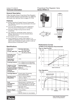 Proportional Flow Regulator Valve Series HP04C 21 Technical