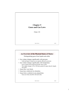 Chap 5 Gas Laws and KMT