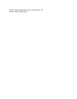 Northern Maine Independent System Administrator, Inc. Northern