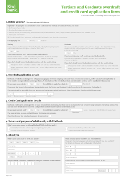 Tertiary and Graduate overdraft and credit card