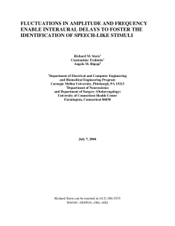 fluctuations in amplitude and frequency enable interaural delays to