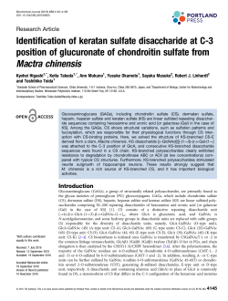 Identification of keratan sulfate disaccharide at C