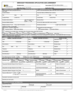 Merchant Services Application