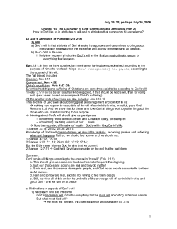 Outline - Christian Essentials Online