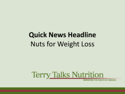 Quick News Headline Nuts for Weight Loss