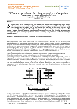 Different Approaches to Text Steganography: A Comparison