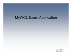 MyWCL Exam Application