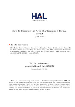 How to Compute the Area of a Triangle: a Formal Revisit - HAL