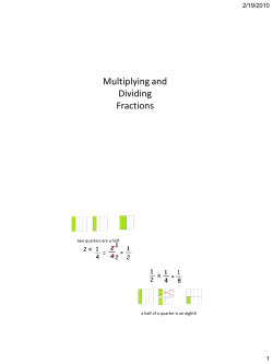 Multiplying and Dividing Fractions